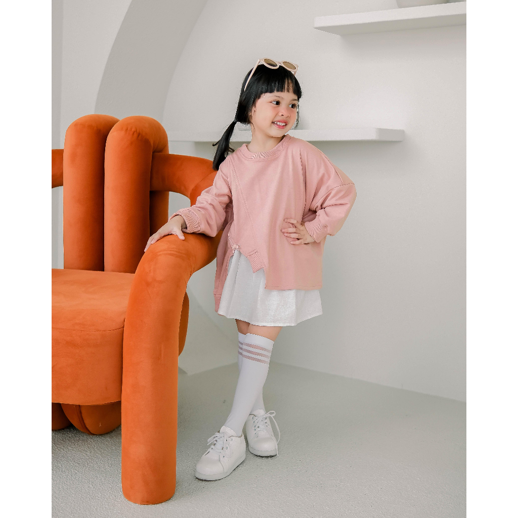 NECTOR SWEATER | Sweater Anak Perempuan | Sweater Anak Oversize | Atasan Anak Perempuan | Sweater Baby Terry Anak