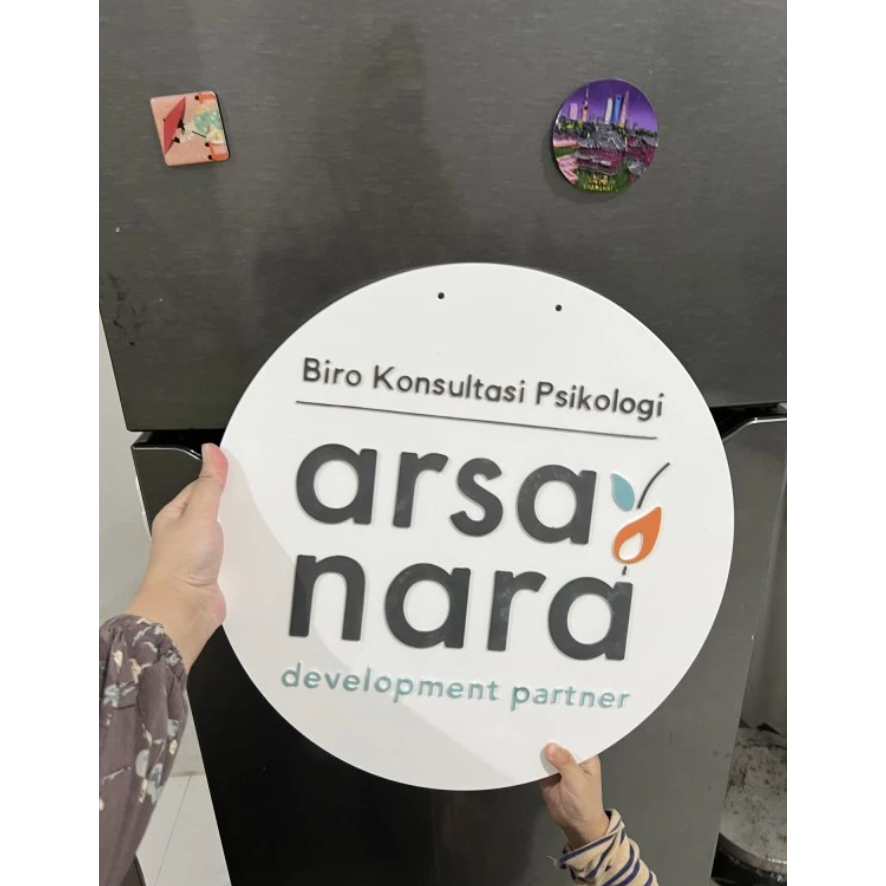 CUSTOM LOGO SIGNAGE ACRYLIC TIMBUL AKRILIK PAPAN SIGN LOGO TOKO NAMA TOKO (KOTAK, BULAT, DAN BENTUK