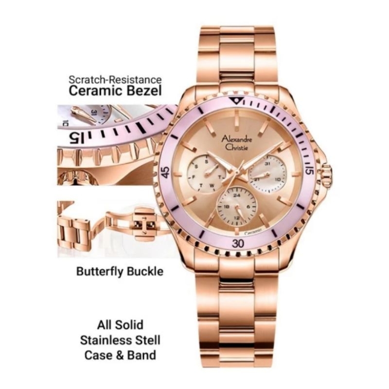 JAM TANGAN WANITA ALEXANDRE CHRISTIE AC2A54 AC 2A54 ORIGINAL