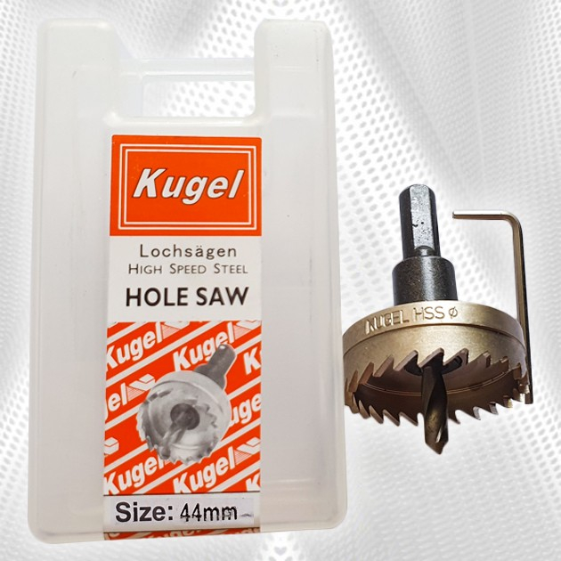 Hole Saw KUGEL HSS 44 mm / Mata Bor Besi HSS / Gergaji Lubang Besi