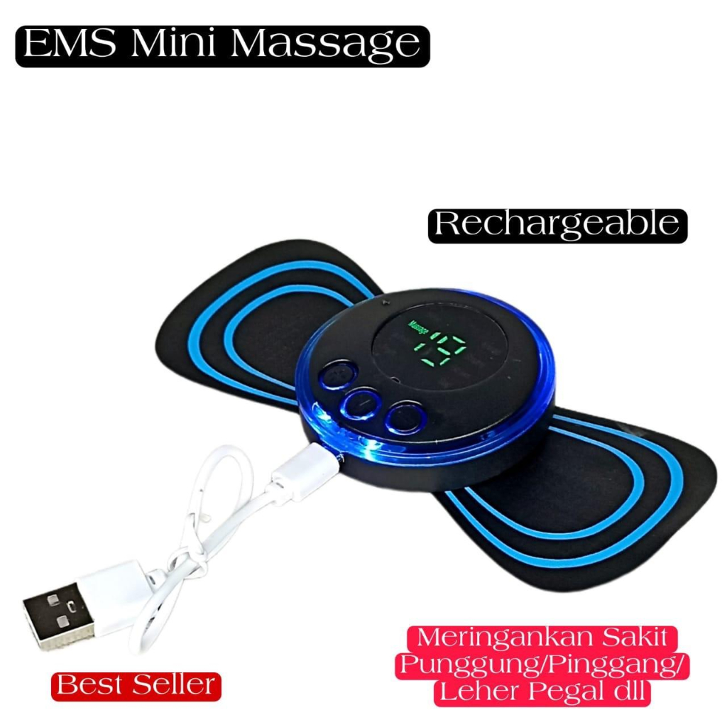 SA Alat Terapi Pijat punggung Mini Elektrik Kupu Kupu EMS Stimulasi Therapy - Ems Mini Massage Portable