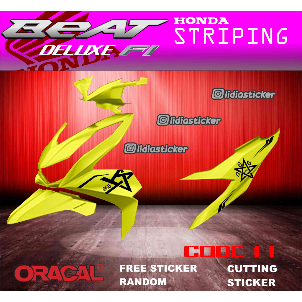 STRIPING STIKER BEAT DELUXE MEDUSA CUTTING ORACAL