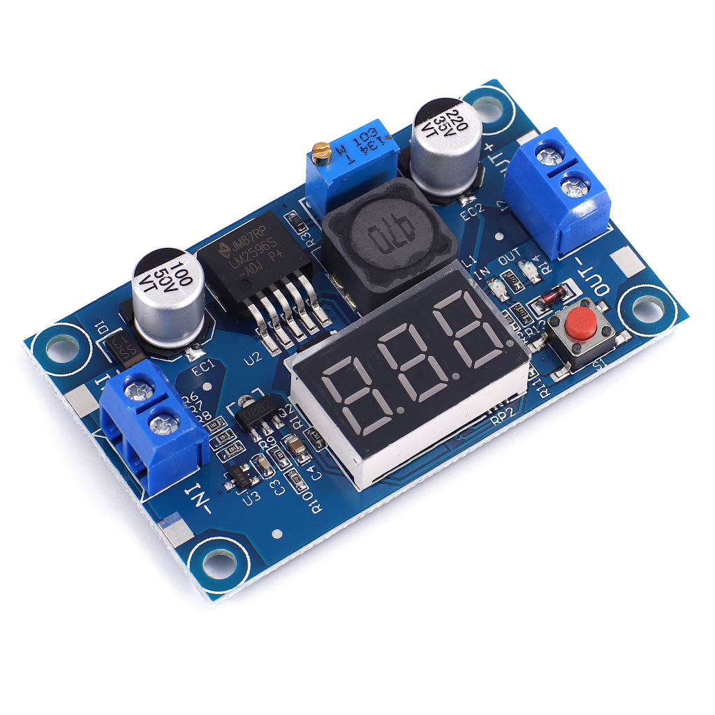 LM2596 KONVERTER STEP DOWN DC TO DC DENGAN DISPLAY 7 segment step down