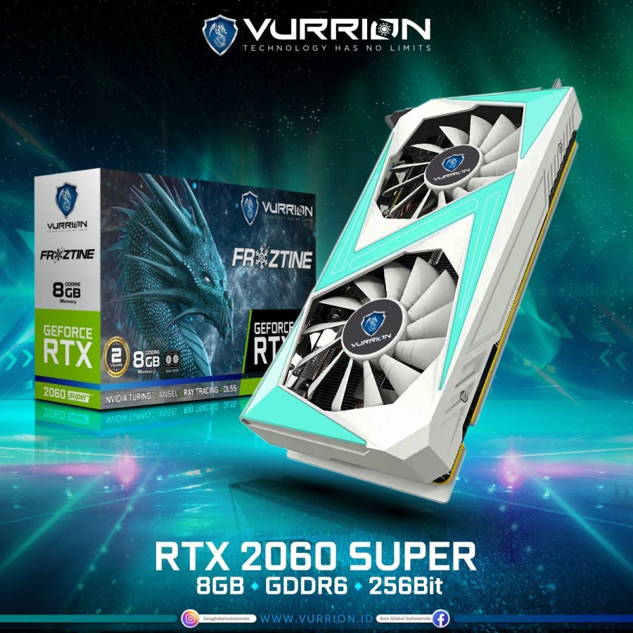 VURRION GeForce RTX 2060 SUPER FROZTINE 8GB GDDR6 256BIT / RTX2060 8GB