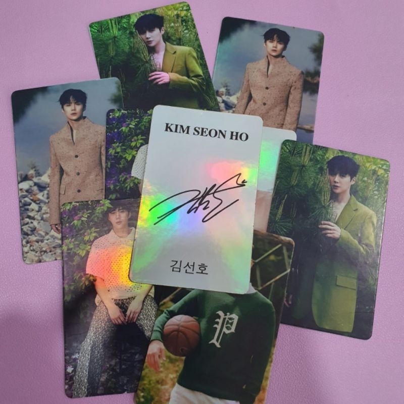 PHOTOCARD HOLOGRAM KIM SEON HO 2 SISI DEPAN BELAKANG