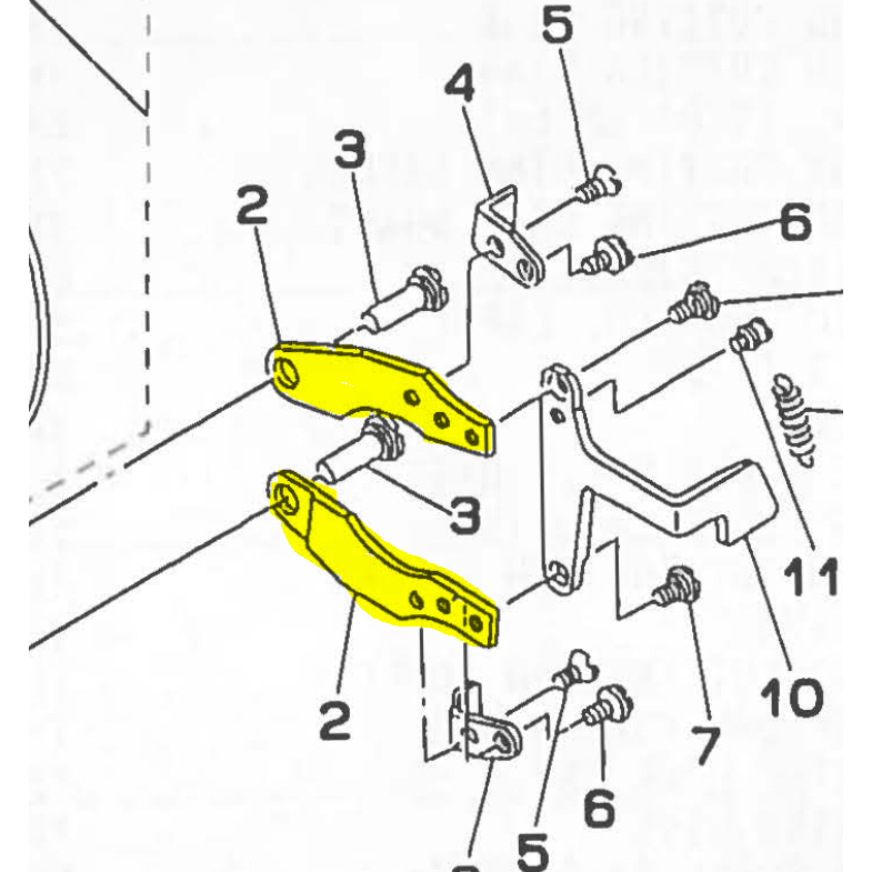 Pressure Decreasing Lever 135-24608 Original Taiwan Mesin Jahit Bartack YX-1850 / LK-1850