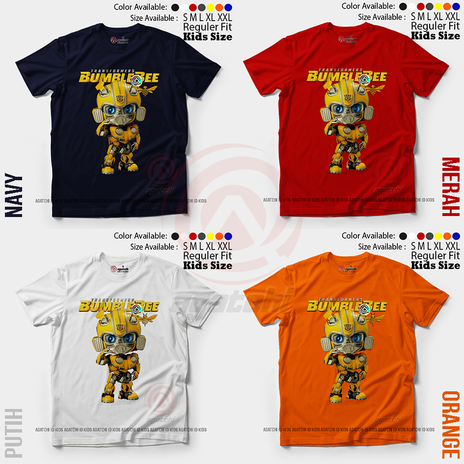 Baju Kaos Atasan Anak Laki - Laki Agatchi Robot Mobil Transformers - Bumble bee