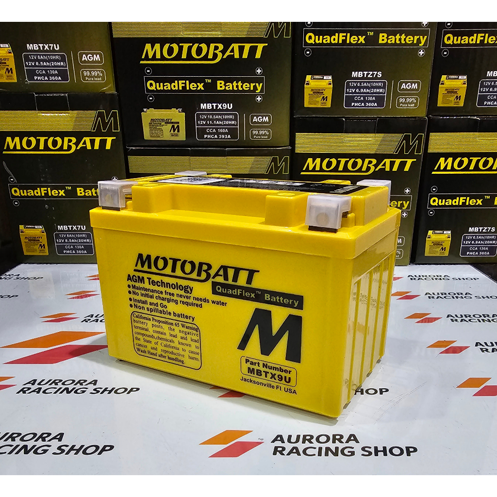 AKI KTM DUKE 200 / DUKE 250 MOTOBATT QUADFLEX MBTX9U - 12V10.5AH
