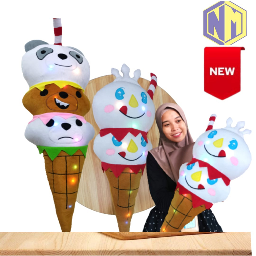 GULING BONEKA TERBARU MIXUE KING DAN WE BARE BARE DENGAN LAMPU LED TINGGI 80 CM VIRAL TERMURAH