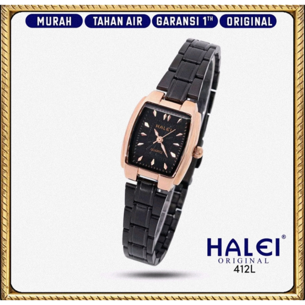 [BATAM] JAM TANGAN HALEI 412 WANITA RANTAI STAINLESS STEEL GARANSI 1 TAHUN TAHAN AIR BISA BUAT BEREN