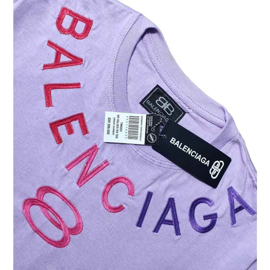 Balenciaga T-Shirt Distro Oversize Full Bordir Premium Unisex - Kaos Balenciaga - Kaos Pria - Kaos Wanita - Kaos Murah