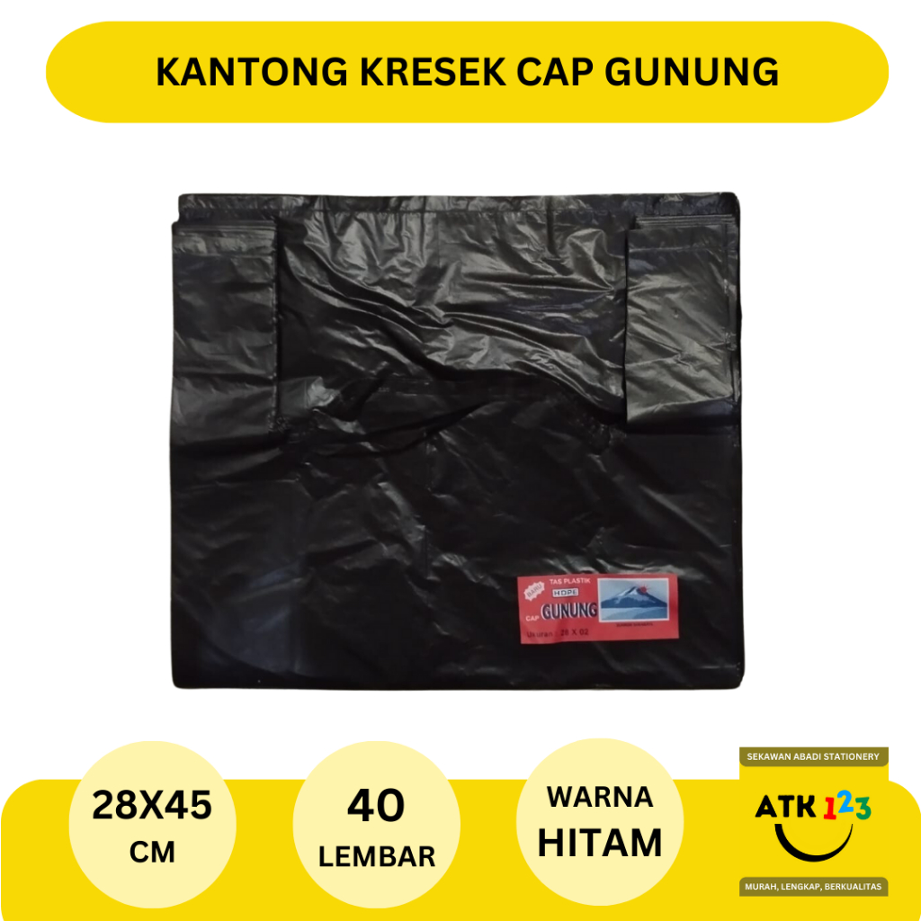 Kantong Kresek Hitam Ekonomis 28x45cm Kantong Plastik Packing Murah