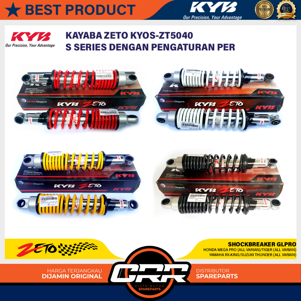 Sok Belakang Kayaba Zeto Honda Mega Pro Tiger Verza GL Pro Yamaha RX King Suzuki Thunder Shockbreake