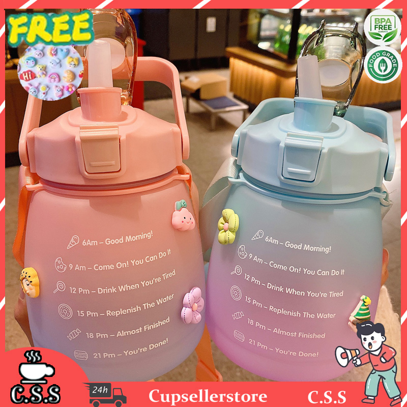CSS Botol Minum 1500ML/1.5 Liter  Botol Korea VIRAL Botol Anak dan Dewasa botol air minum tempat min