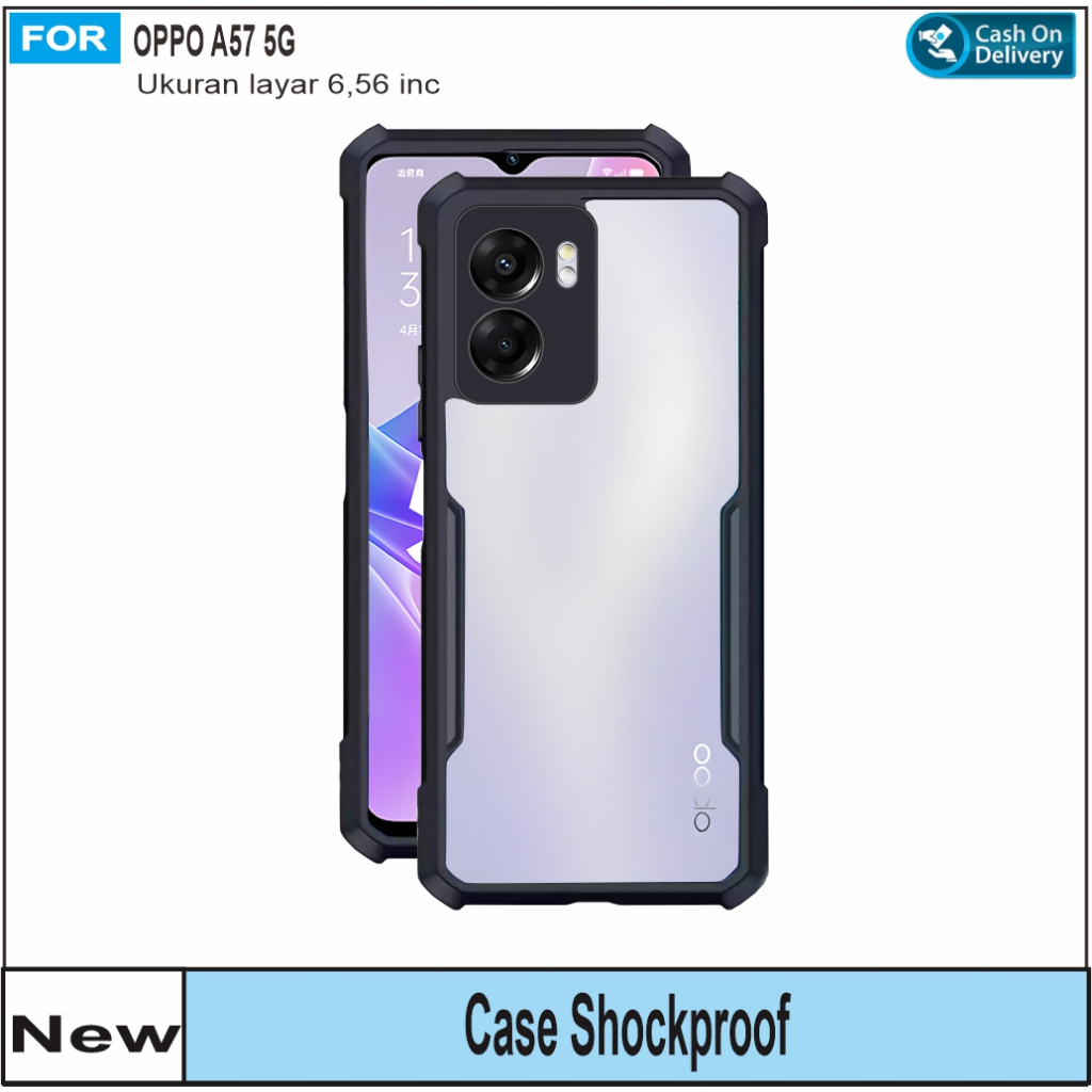 Casing Oppo A57 5G (2022) Case Fusion Armor Shockproof Transparan