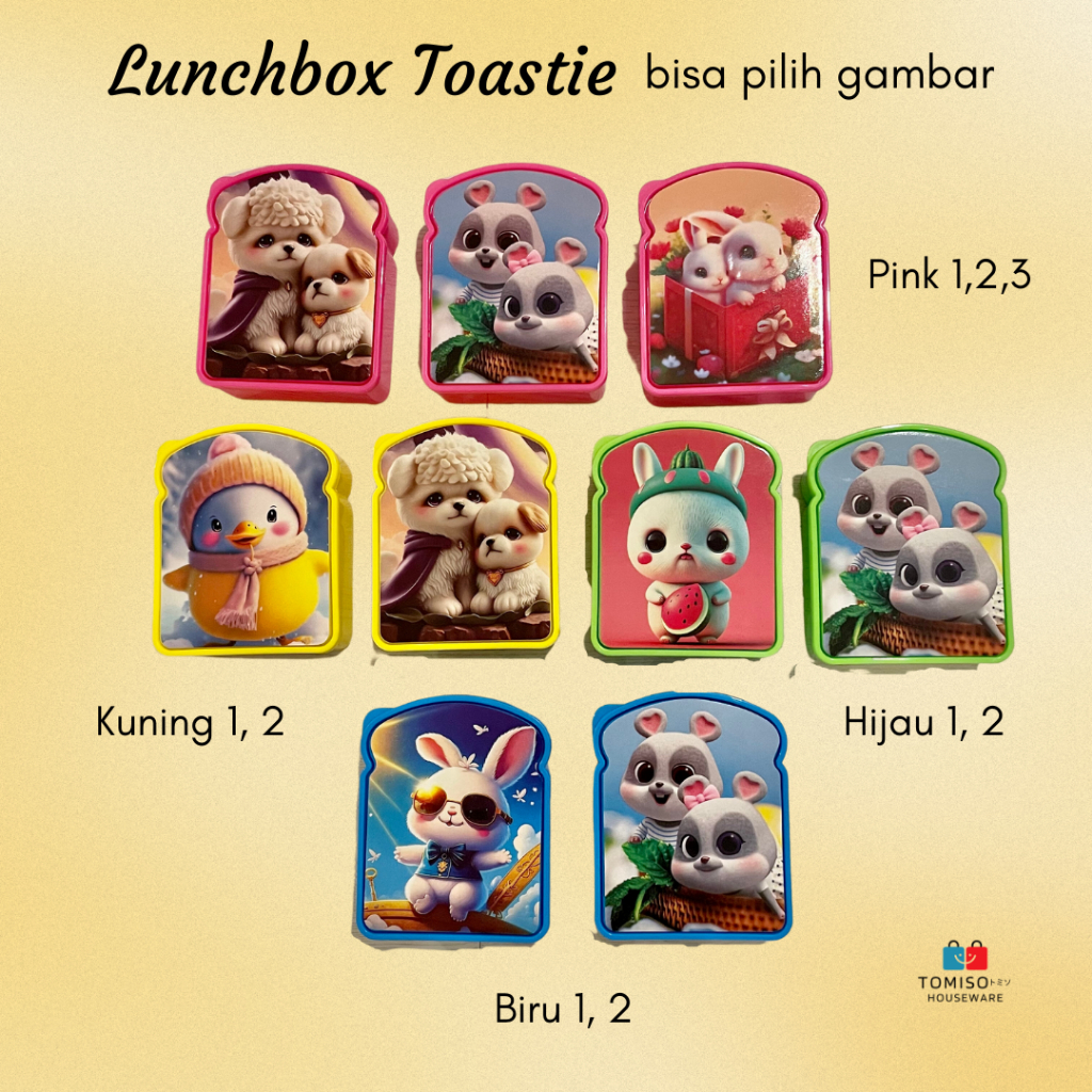 LUNCH BOX TOASTIE Kotak Makan Tempat Makan | Souvenir Ultah