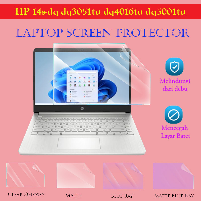HP 14s-dq dq3051tu dq4016tu dq5001tu Antigores Laptop Clear Matte Blueray Screen Protector Screen Gu