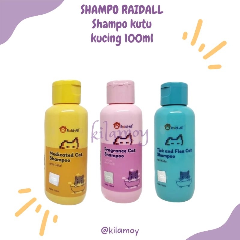 Shampo Raidall 100ml-shampo kutu kucing /shampo jamur kucing/shampo wangi kucing