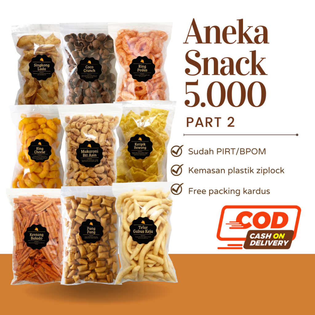 [DELISH SNACKS] Aneka Snack Serba 5.000 PART 2 / Cemilan Camilan 5 Ribu Bebas Pilih Rasa / Makanan Ringan Murah Meriah