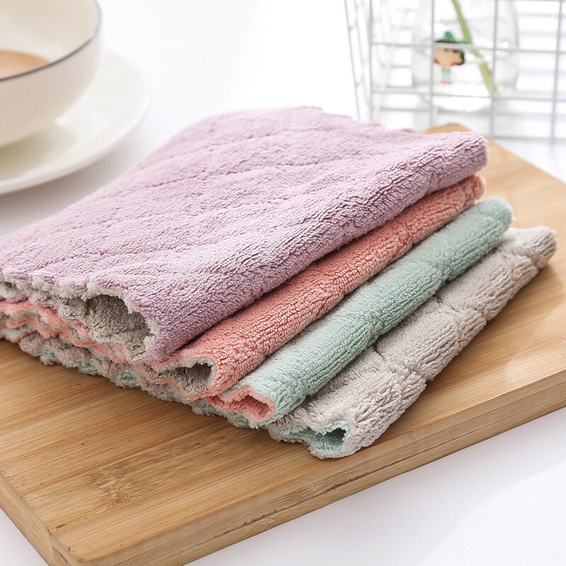 KAIN LAP MICROFIBER ANTI MINYAK 16x27CM 2 WARNA / KAIN MULTI FUNGSI / TOWEL / LAP PIRING