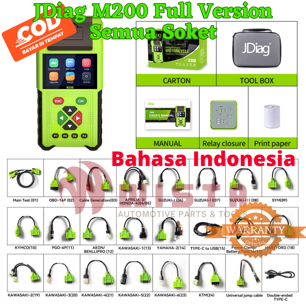 Wista Teknik | JDIAG M200 OBD SCANNER OBD1 DAN OBD2 UPDATE PCX DAN VARIO 160