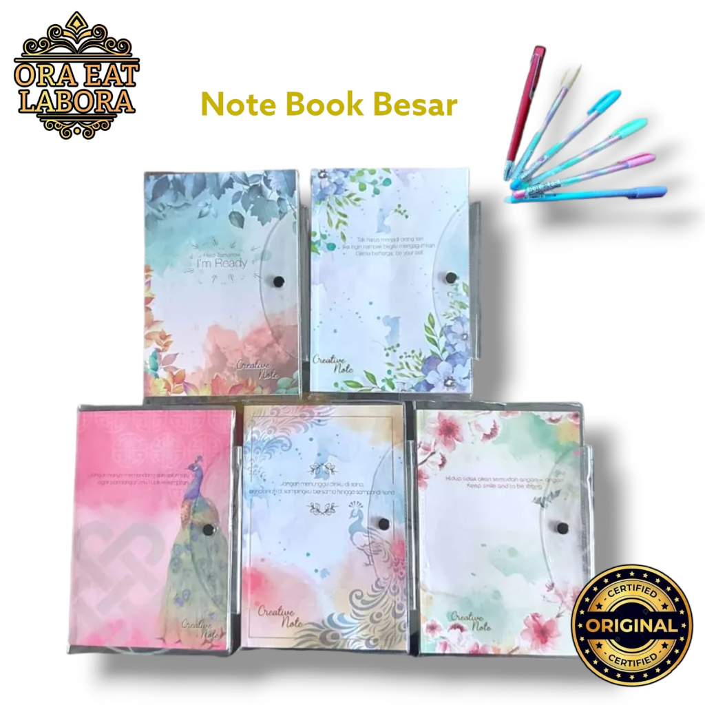 

Creative Note Besar | Buku Catatan / Notebook Besar FREE Pulpen Fancy - Ora Eat Labora