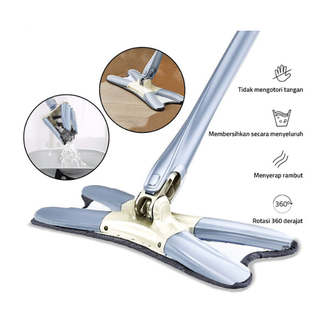 oline | Ultra Mop Flat Mop X-Shape |  Alat Pel peras Praktis mop magic bentuk Light X-shape Mop/ pel