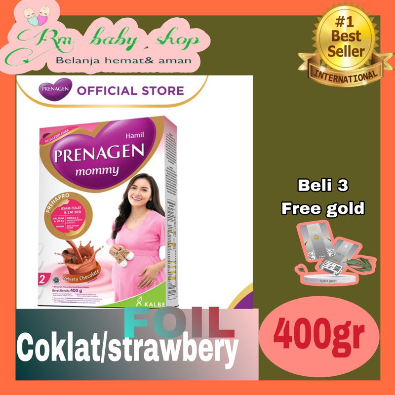 PRENAGEN EMESIS/  IBU HAMIL 400gr /200gr strawberry kacang |foil