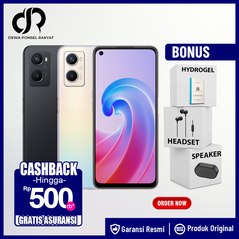 Oppo A96 [4G] Ram 8GB+256GB Garansi Resmi Oppo 1 Tahun