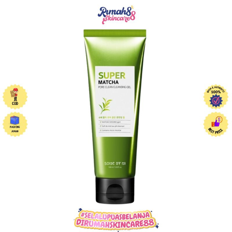 SOMEBYMI Super Matcha Pore Clean Cleansing Gel 100ml BPOM - some by mi