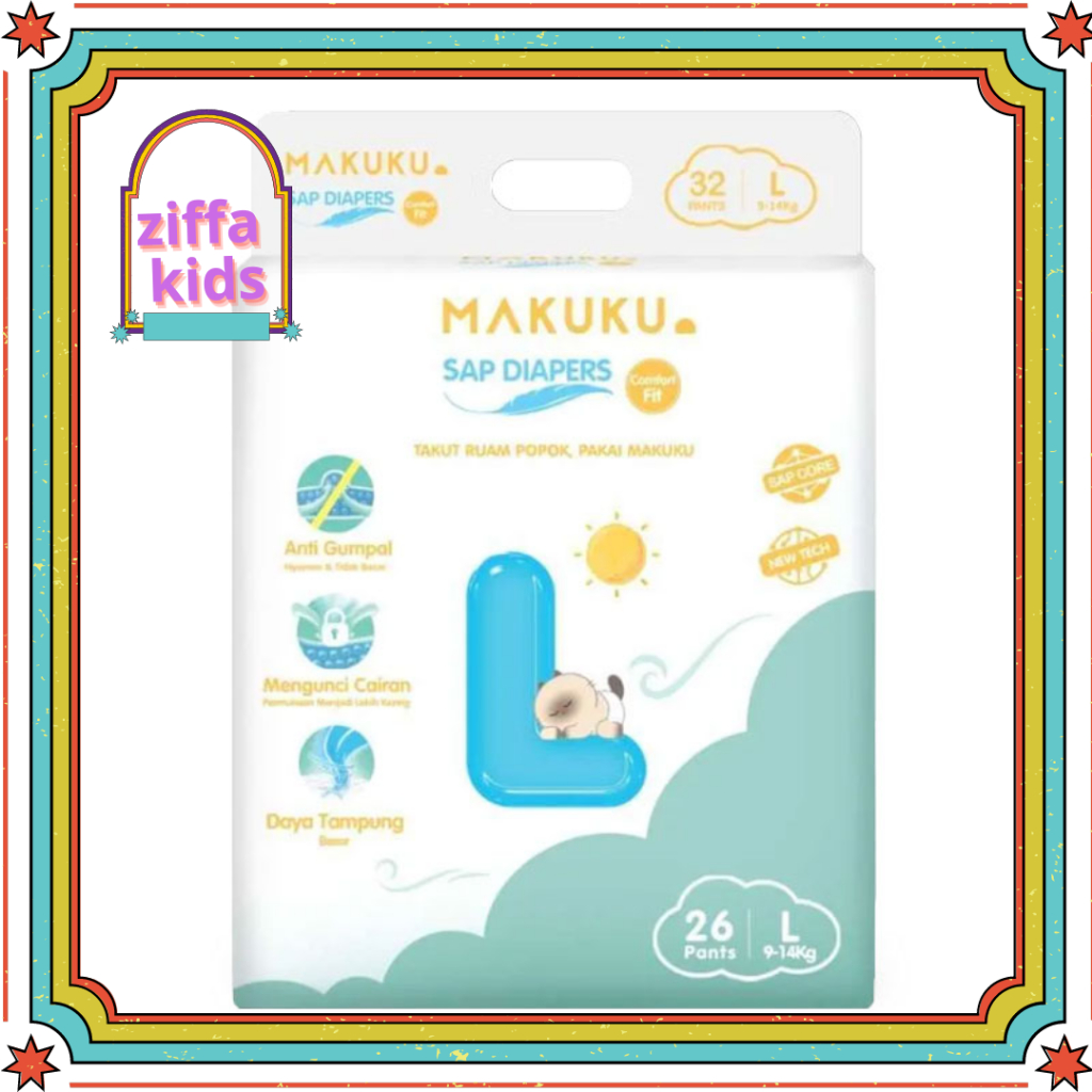 MAKUKU SAP Diapers Comfort Fit Mini Pants L26