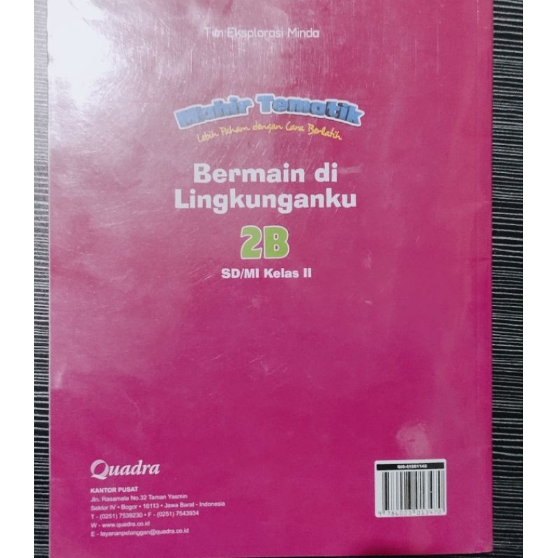 (Unsealed) ORI Buku Quadra Mahir Tematik 2B/Baru hanya terbuka segel/ tidak pernah ditulis