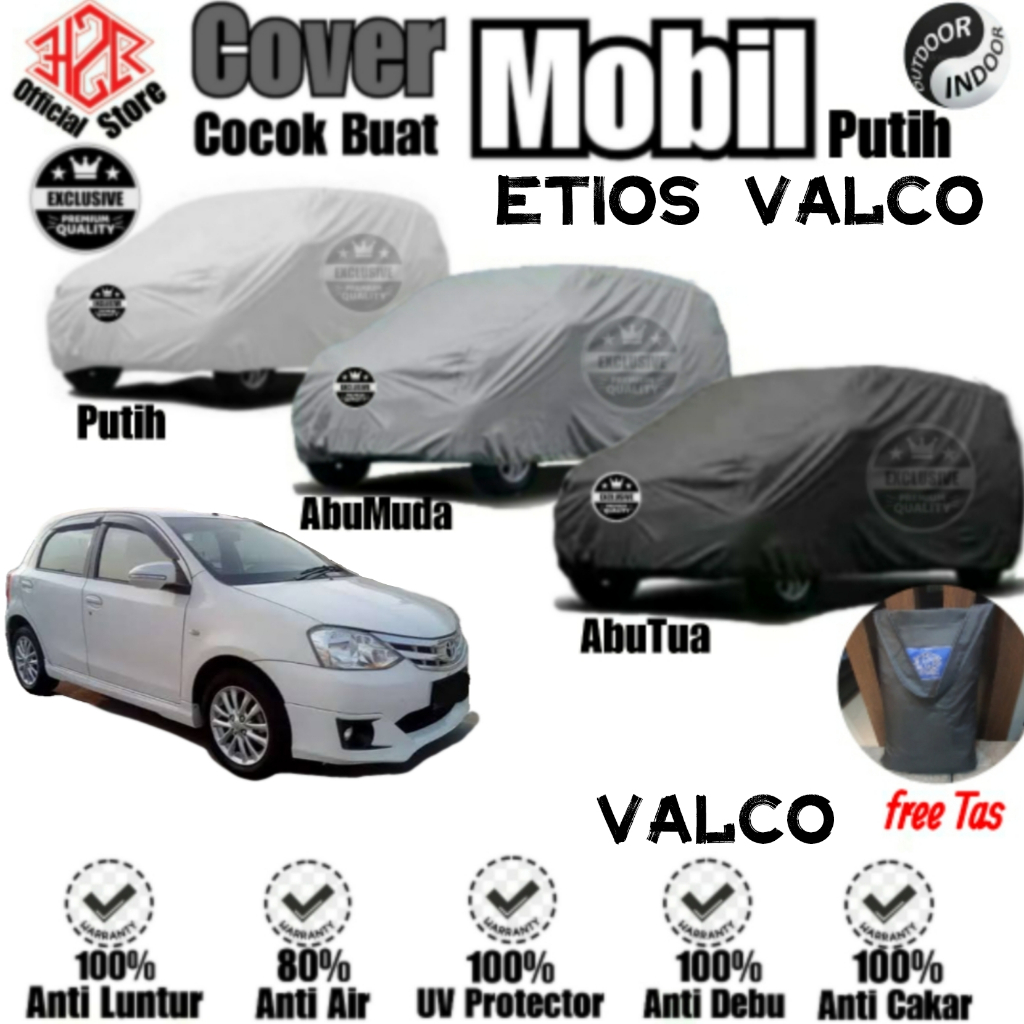 Cover Body Mobil Toyota Etios Valco, Cover Mobil Toyota Etios Valco, Sarung Mobil Toyota Etios Valco, Selimut Mobil Toyota Etios Valco, Material Kualitas Premium DiAtas Silver &amp; Taffeta lokal/import