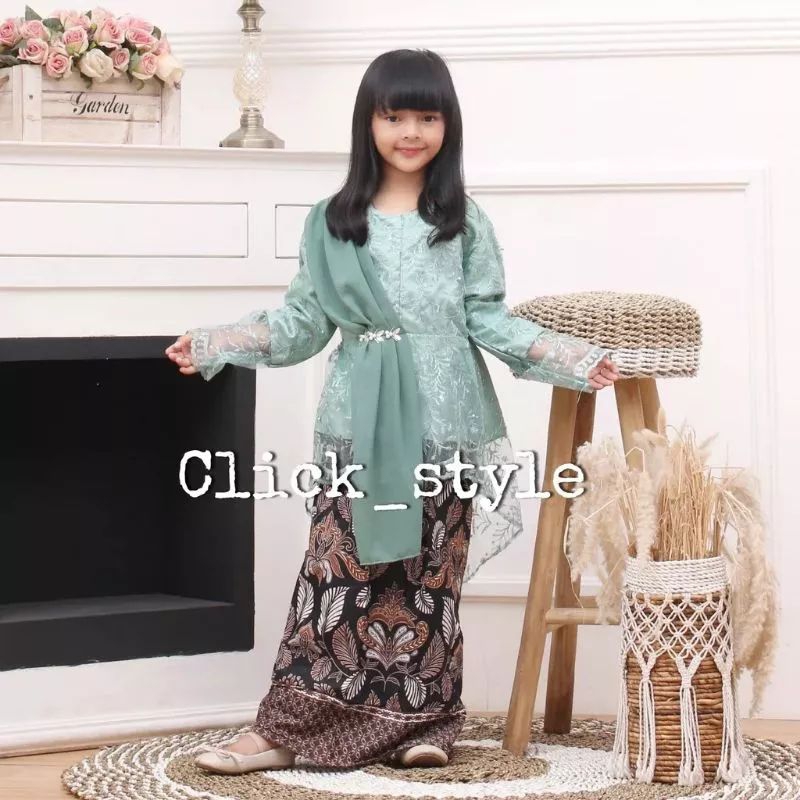 Baju Kebaya Anak Brokat Umur 1-14th Kebaya Anak Perempuan Pakaian Pesta Anak