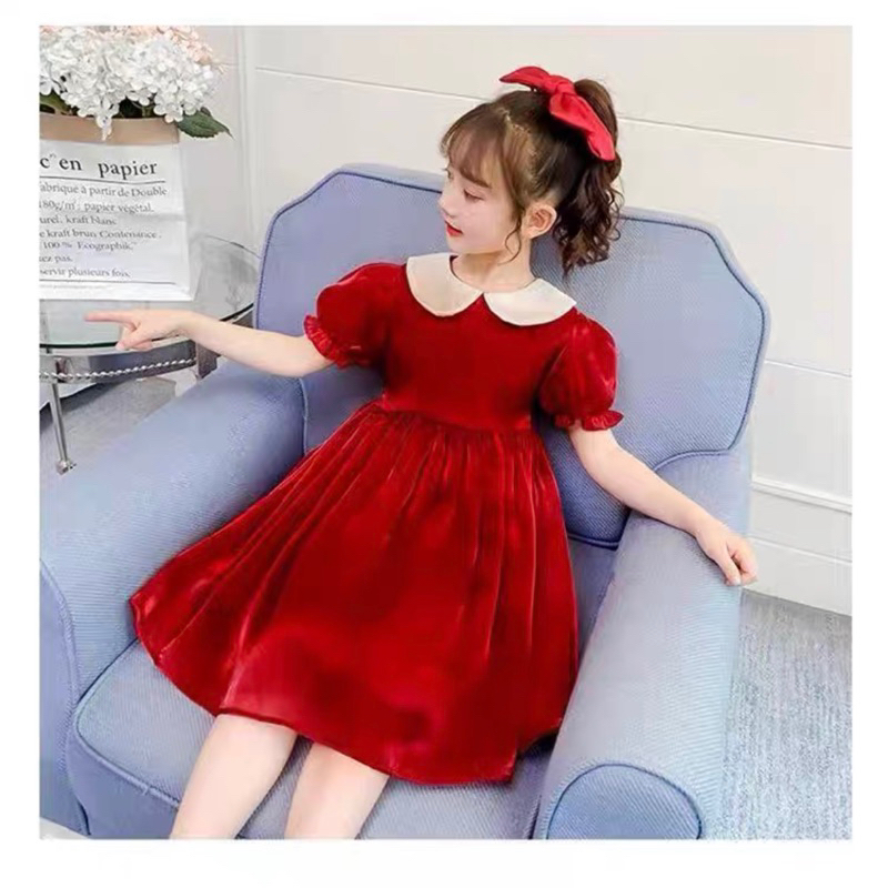 Dress Organza Lengan Balon