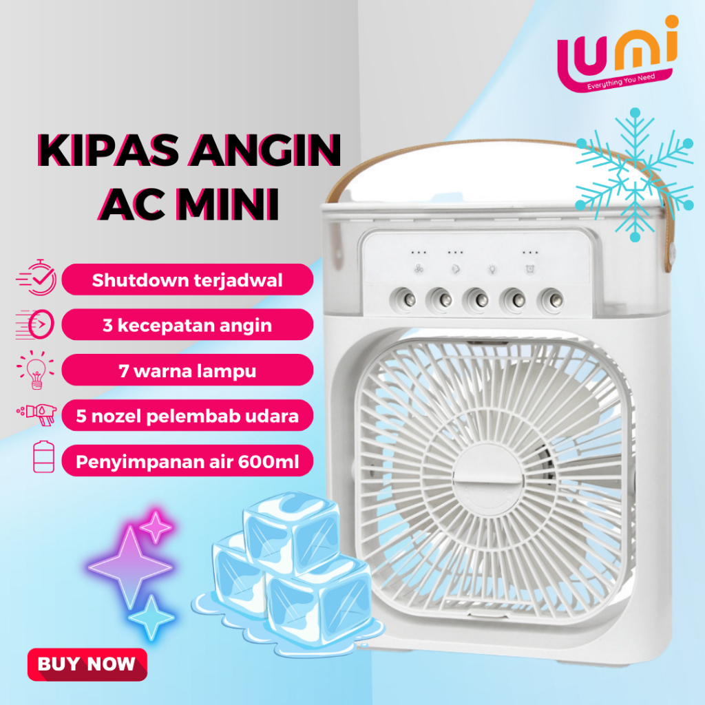 Kipas Angin Pendingin Mini AC Portable Air Cooler Mobil dan Ruangan / AC mini portable plus uap dan kipas angin 600ML