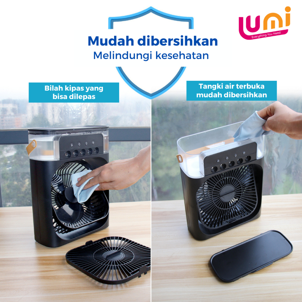 Kipas Angin Pendingin Mini AC Portable Air Cooler Mobil dan Ruangan / AC mini portable plus uap dan kipas angin 600ML