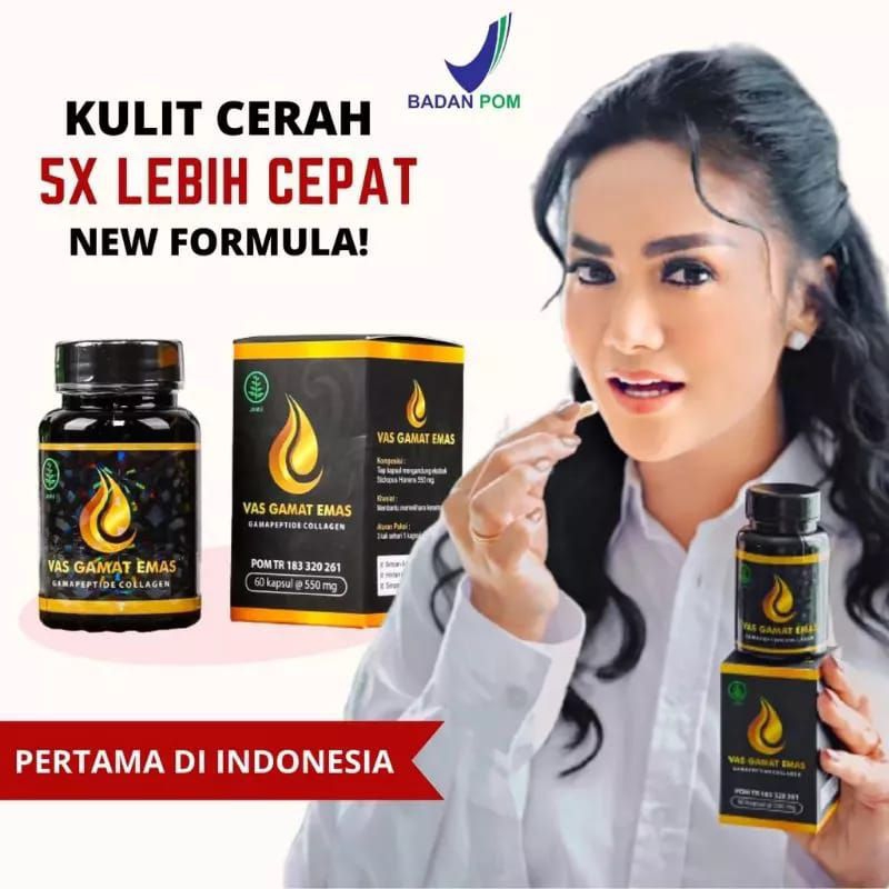 Vas Gamat Emas Collagen Original 100% Ori Pemutih Badan