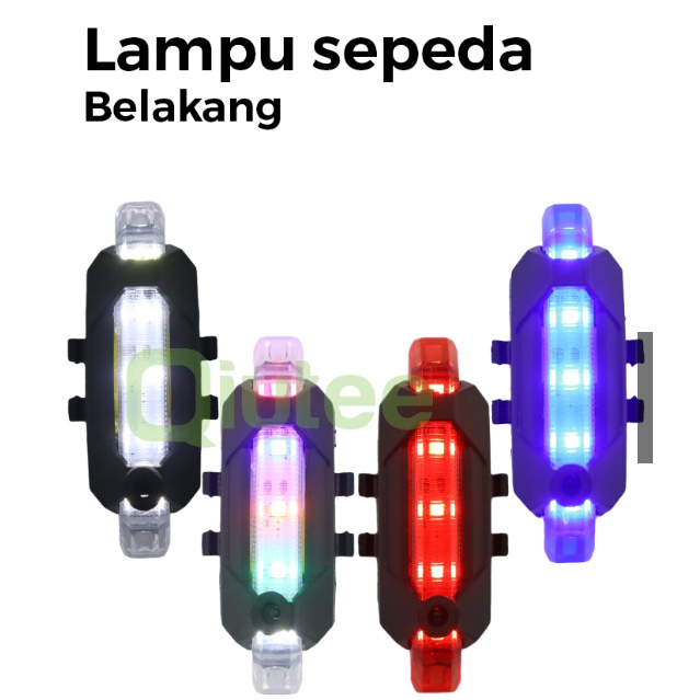 Lampu belakang sepeda led usb rechargeable lampu balap drag kedap kedip (L01)