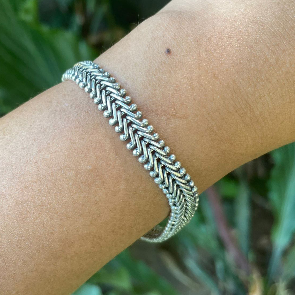 Gelang Bracelet Chain Perak Silver Bali Asli 925 Jawan Rumput Kelabang Wanita Pria Elegan Custom Ker