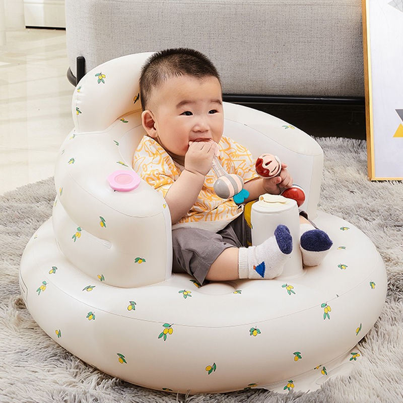 buah zaitun pola Kursi Makan Bayi cocok Untuk Bayi Pompa Untuk Belajar Duduk Makan Main Dan Mandi kursi duduk bayi Tiup Multifungsi portable bayi Sofa