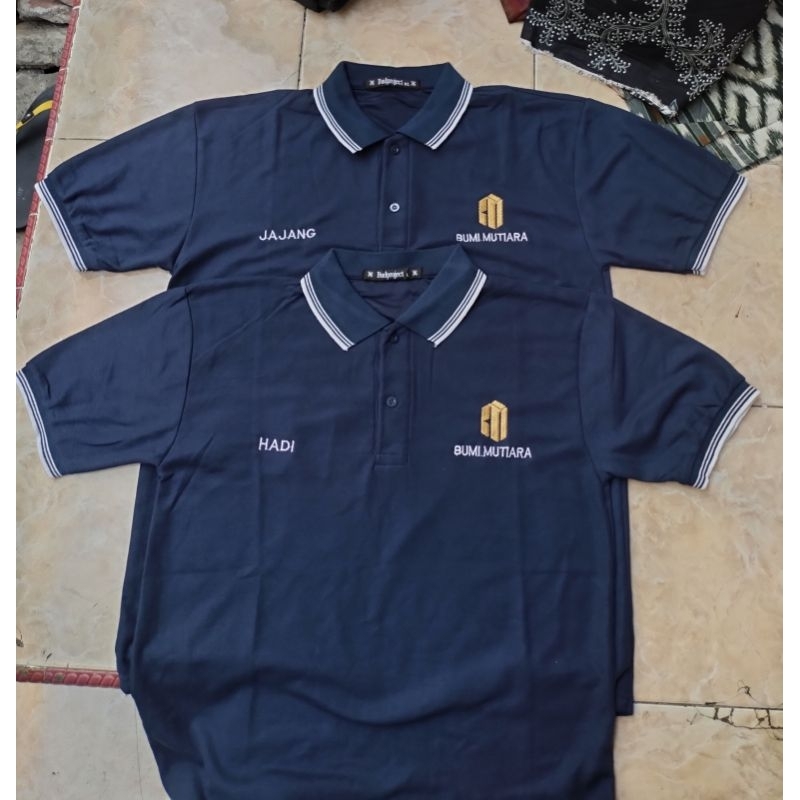 Baju Polo custom BORDIR Nama dan logo Perusahaan