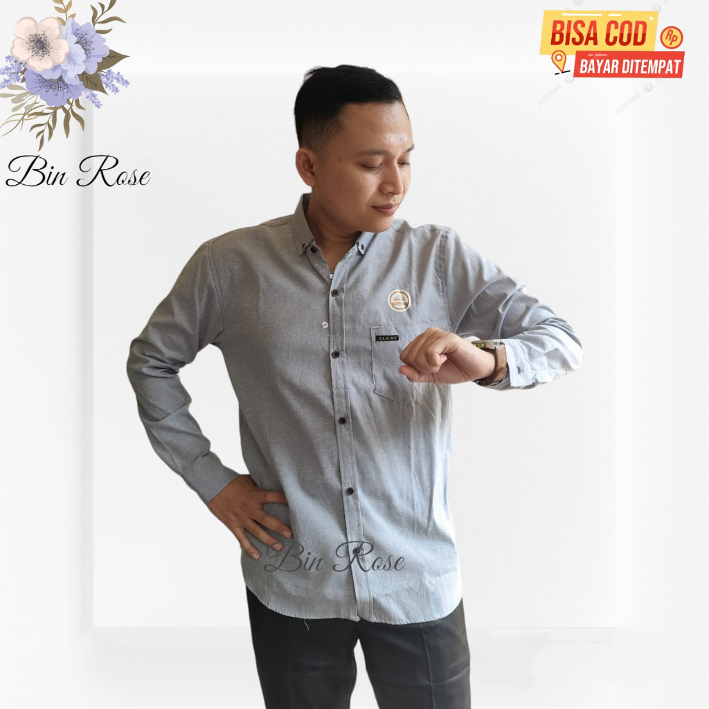 BAJU KEMEJA PRIA KEMEJA LENGAN PANJANG KEMEJA POLOS HITAM KEMEJA PUTIH LENGAN PANJANG KEMEJA POLOS P