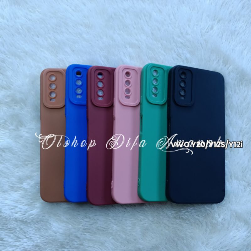 SOFTCASE MACARON VIVO Y20 CASE PRO CAMERA FULL PELINDUNG CAMERA PHONE TERBARU TERBAIK