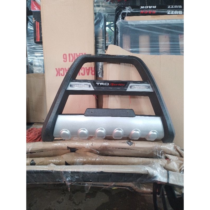 BUMPER TANDUK DEPAN KIJANG KAPSUL/LGX 1997 1998 1999 2000 2001 2002 2003 +LAMPU LED DRL ABS PLASTIK 