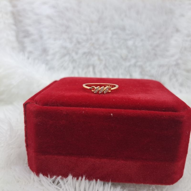 Cincin Permata Terbaru simpel korean lapis emas