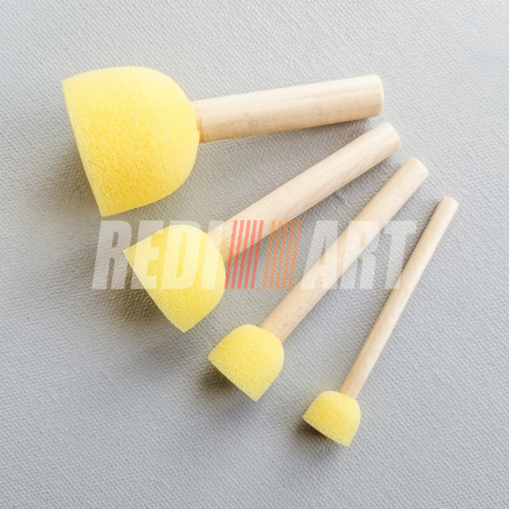 

Spons Cup Paint Brush Lukis Bentuk Bulat (4 pcs)