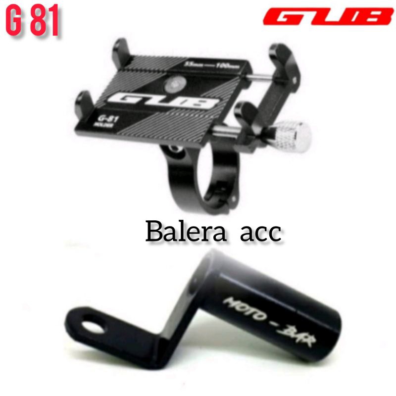 Paket GUB G-81 Holder HP + Breket NMAX AEROX XMAX VARIO BEAT SCOOPY GENIO DLL