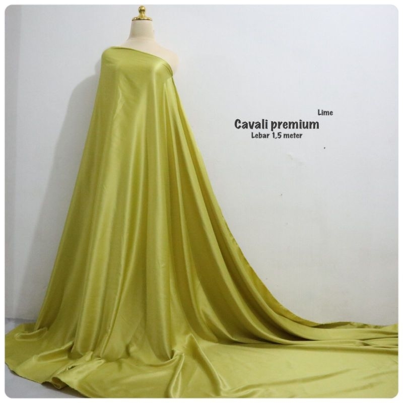 kain meteran polos bahan satin cavali