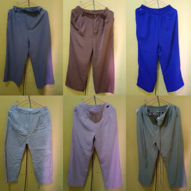 Preloved | PL | Thrift | Thrifting | Thrifted Celana Bahan, Celana Kain, Loose pants, Kulot, Celana 